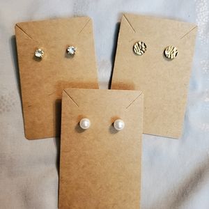 3 pair of earrings